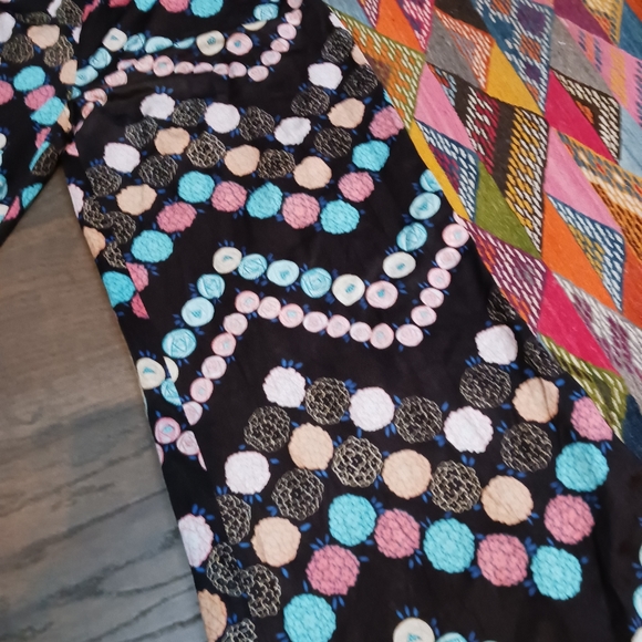 Vintage 1970's 2 piece lounge set pant with cape - Picture 9 of 12